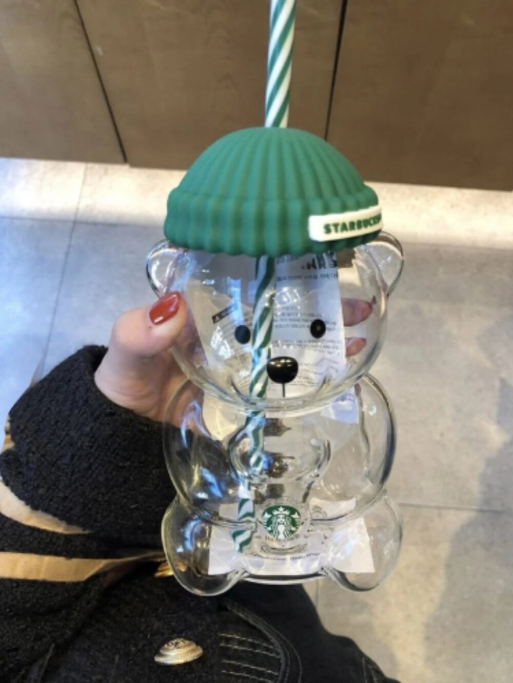 2026 Star-bucks Bearista Bear Glass Jar Cold Cup